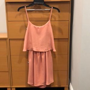 Open back pink dress